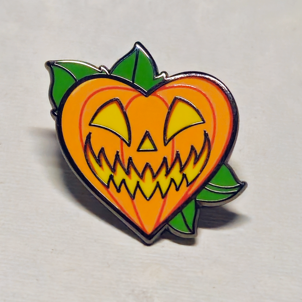 Pumpkin Heart Enamel Pin